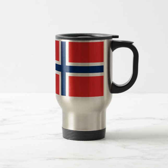 Caneca de viagem de bandeira norueguesa (Direita)