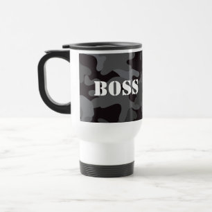 Caneca de viagem de Bebidas Pretas do Chefe