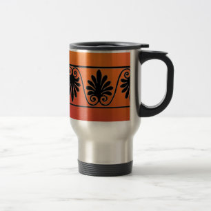 Caneca de viagem de Borda Vermelha e Laranja