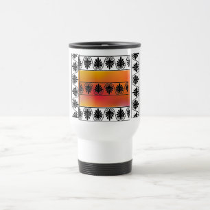 Caneca de viagem de Borda Vermelha e Laranja