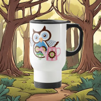 caneca de viagem de Cartoon Owl