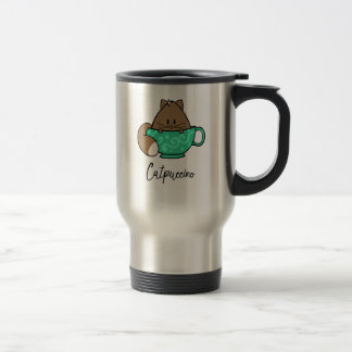 Caneca de viagem de Catpuccino