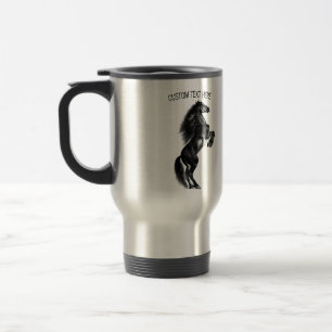 Caneca de viagem de Cavalo Negro com Texto Persona