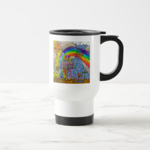 Caneca de viagem de Cogumelos Mágicos Psicodélicos