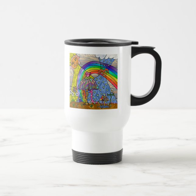 Caneca de viagem de Cogumelos Mágicos Psicodélicos (Direita)