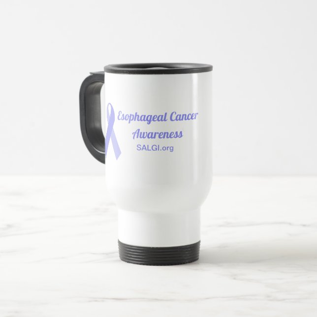 Caneca de viagem de Consciência do Cancer Esofágic (Frente Esquerda)