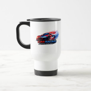 Caneca de Viagem de Corrida de Carros – Design de