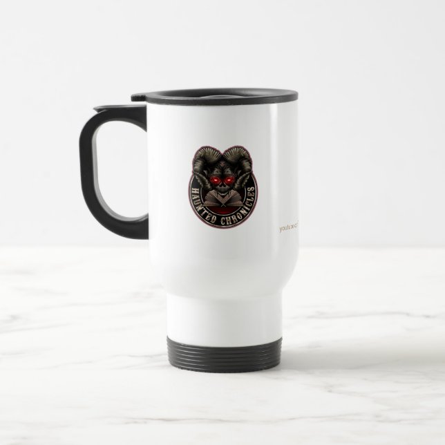 Caneca de viagem de Crônicas Assombradas (Esquerda)