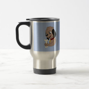 Caneca de viagem de desenho animado de cachorros