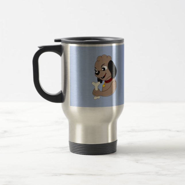 Caneca de viagem de desenho animado de cachorros (Esquerda)