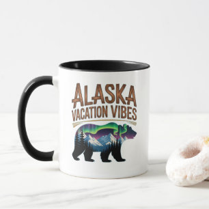 Caneca de Viagem de Férias no Alasca Vibes Aventur