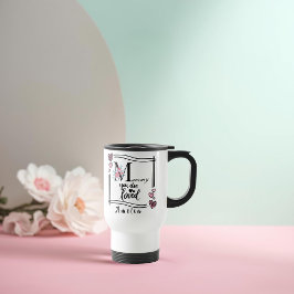 Caneca de Viagem de Flores Personalizadas para Mam