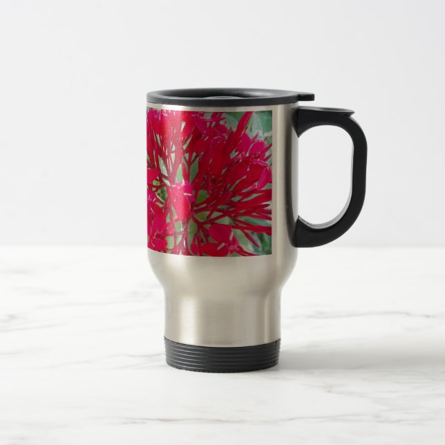 Caneca de viagem de flores vermelhas maravilhosas (Direita)