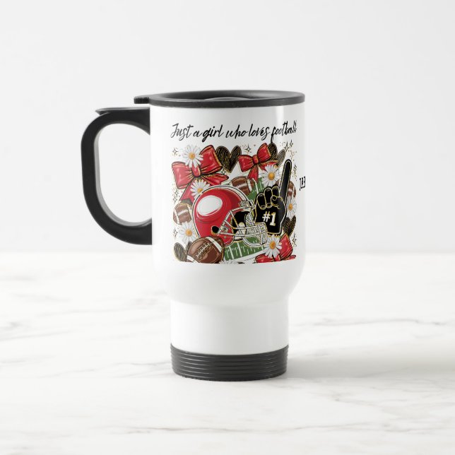 caneca de viagem de futebol feminino (Esquerda)