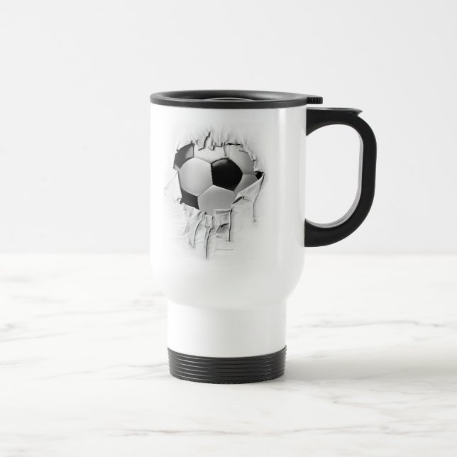 Caneca de viagem de futebol torn (Direita)