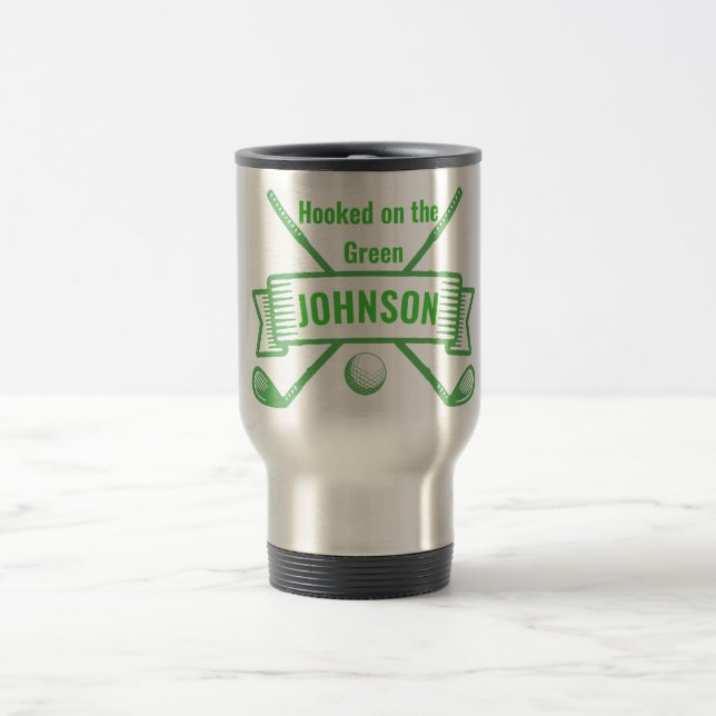 Caneca de Viagem de Golfe Viciante - Presente Pers (Centro)