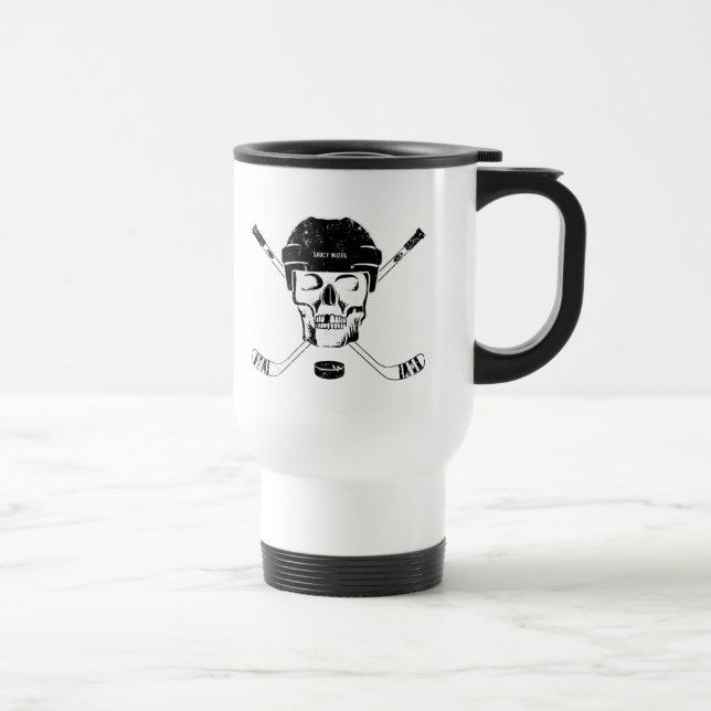 Caneca de viagem de Hockey Skull e Sticks (Direita)