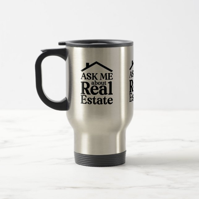 Caneca de Viagem de Imóveis para Me Perguntar (Esquerda)