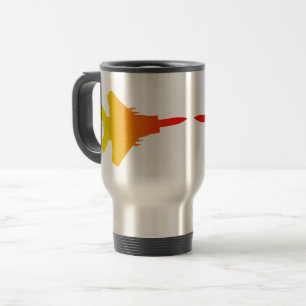 Caneca de viagem de Jets de Luz
