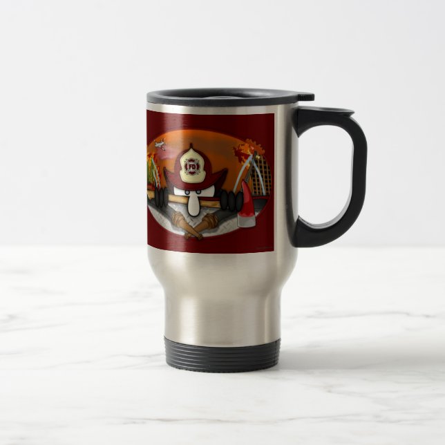 Caneca de viagem de Kilroy do sapador-bombeiro (Direita)