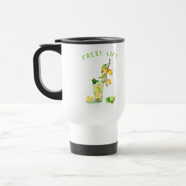 Caneca de viagem de limonada fresca legal com suco (Esquerda)