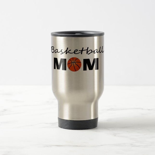 Caneca de Viagem de Mãe de Basquete (Centro)