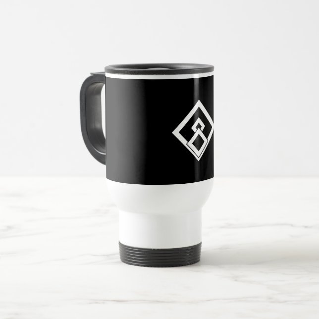 Caneca de viagem de medida de madeira quebrada (Frente Esquerda)
