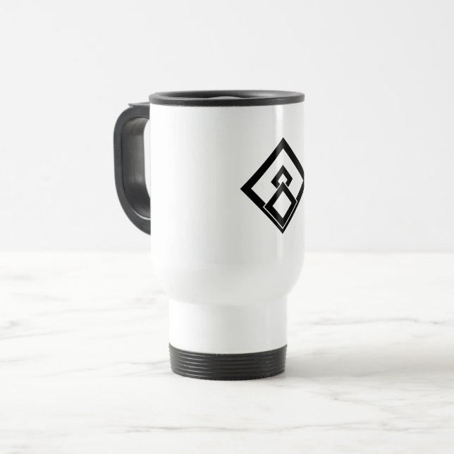 Caneca de viagem de medida de madeira quebrada (Frente Esquerda)