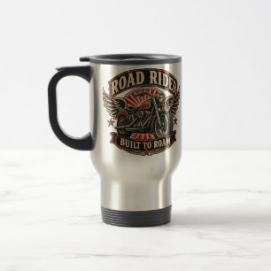 Caneca de Viagem de Moto Antiga Road Rider