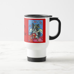 Caneca de viagem de NAMORADOS de Boston Terrier Cu