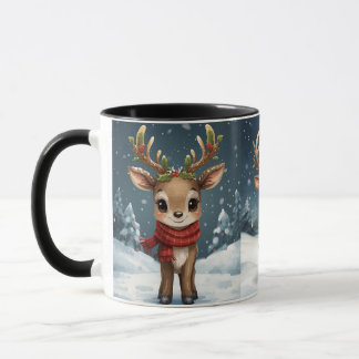 Caneca de viagem de Natal com renas fofas para beb