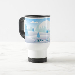 Caneca de viagem de Natal Feliz e Feliz