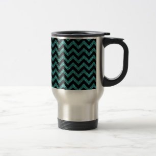 Caneca de viagem de Olhar da Glitter do Cevron
