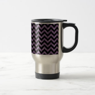 Caneca de viagem de Olhar da Glitter do Cevron
