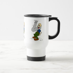 Caneca de viagem de ondulação da barba do anciã