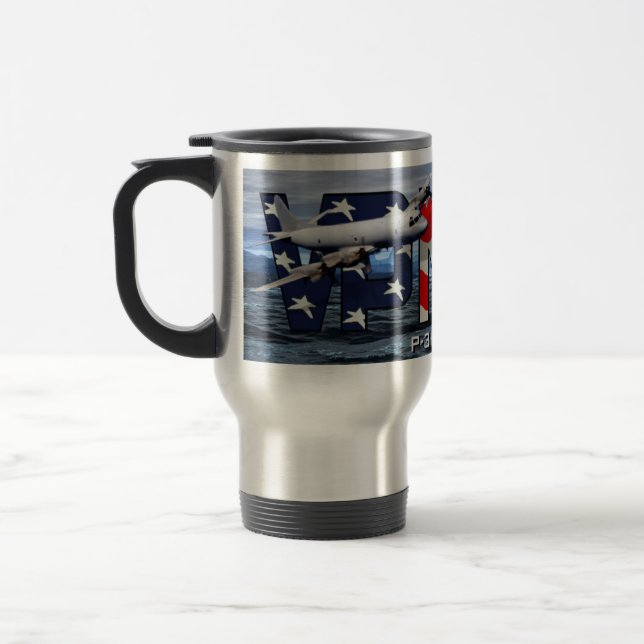 Caneca de viagem de Órion P-3B em prata escovada (Esquerda)