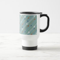 Caneca de viagem de Padrões do Avião Retroativo