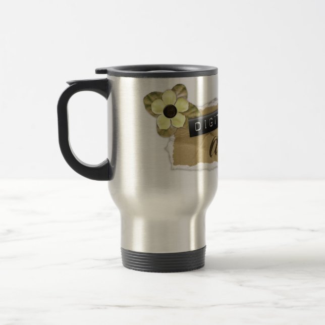 Caneca de viagem de papel rasgada DigiShopTalk (Esquerda)