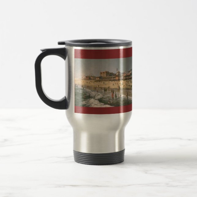 Caneca de viagem de Paul McGehee "Ocean City Panor (Esquerda)