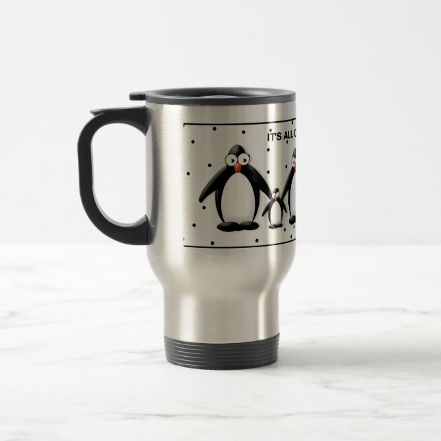 CANECA DE VIAGEM DE PENGUIM, ESTÁ TUDO BEM, CERTO? (Esquerda)