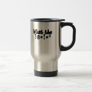 caneca de viagem de prata engraçada