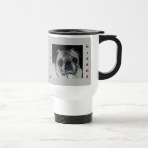 Caneca de viagem de Pugs & Kisses