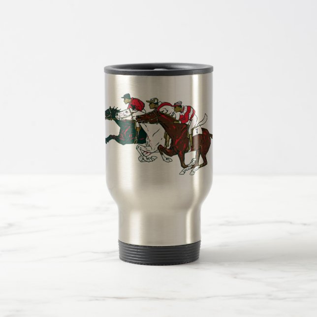 Caneca de viagem de Raça Cavalos (Centro)