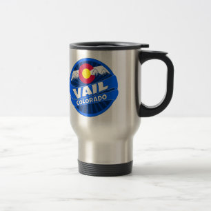 Caneca de viagem de rajadas da montanha Vail Color