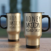 Caneca de viagem de Recém-casados da Honeymoon Roa