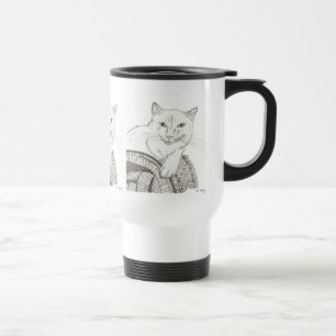 Caneca de viagem de Retrato do Cat Ragdoll
