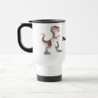 Caneca de viagem de Rex do tiranossauro