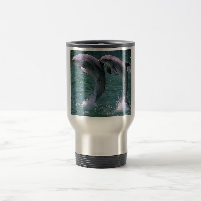 Caneca de viagem de salto dos golfinhos (Centro)