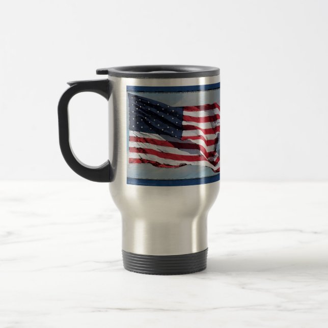 CANECA DE VIAGEM de Sinalizador EUA Art 1 (Esquerda)
