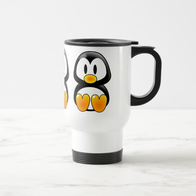 caneca de viagem de tux de pinguim bebê (Direita)